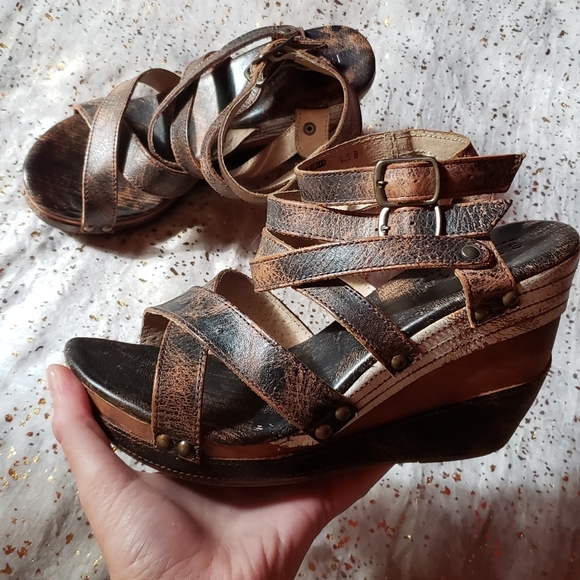 Bed Stu Shoes - Bed Stu Juliana wedge strappy platform sandals